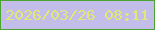 文字の大きさ：4、枠の色：4ba430、背景の色：c3bde9、文字の色：e3e774 無料ブログパーツのブログ時計
