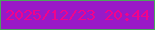 文字の大きさ：4、枠の色：4ba55d、背景の色：9919c7、文字の色：f1038b 無料ブログパーツのブログ時計