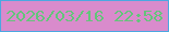 文字の大きさ：2、枠の色：4ba8e1、背景の色：d98bcc、文字の色：63c57a 無料ブログパーツのブログ時計