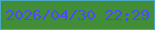 文字の大きさ：1、枠の色：4ba9c7、背景の色：418d38、文字の色：4d48fb 無料ブログパーツのブログ時計