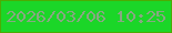 文字の大きさ：3、枠の色：4bac04、背景の色：1bd628、文字の色：88a782 無料ブログパーツのブログ時計
