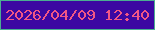 文字の大きさ：4、枠の色：4bad91、背景の色：3c07a2、文字の色：f15785 無料ブログパーツのブログ時計