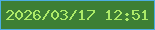 文字の大きさ：1、枠の色：4bade3、背景の色：3d7f35、文字の色：aceb68 無料ブログパーツのブログ時計