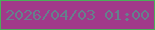 文字の大きさ：1、枠の色：4bae5a、背景の色：a1398a、文字の色：65818c 無料ブログパーツのブログ時計
