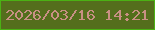 文字の大きさ：1、枠の色：4bb114、背景の色：546e1c、文字の色：c89084 無料ブログパーツのブログ時計