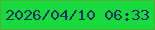 文字の大きさ：1、枠の色：4bb135、背景の色：18da3f、文字の色：1c355b 無料ブログパーツのブログ時計
