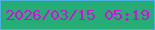 文字の大きさ：1、枠の色：4bb2df、背景の色：25ad75、文字の色：d40ddc 無料ブログパーツのブログ時計