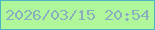 文字の大きさ：3、枠の色：4bb4c2、背景の色：b0f79c、文字の色：8aaebe 無料ブログパーツのブログ時計