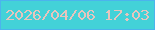 文字の大きさ：5、枠の色：4bb4ed、背景の色：43d2d8、文字の色：e7c5bd 無料ブログパーツのブログ時計