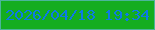 文字の大きさ：5、枠の色：4bb59a、背景の色：14ad20、文字の色：0d7ae5 無料ブログパーツのブログ時計