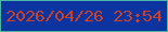 文字の大きさ：1、枠の色：4bb5a8、背景の色：0b34a1、文字の色：ca4129 無料ブログパーツのブログ時計
