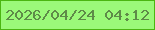 文字の大きさ：5、枠の色：4bb611、背景の色：9bf979、文字の色：5e8b48 無料ブログパーツのブログ時計