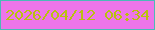 文字の大きさ：5、枠の色：4bbab7、背景の色：ed75e9、文字の色：b9c10d 無料ブログパーツのブログ時計