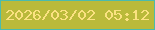 文字の大きさ：1、枠の色：4bbbac、背景の色：baba3a、文字の色：fbe281 無料ブログパーツのブログ時計