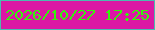文字の大きさ：1、枠の色：4bbbaf、背景の色：db18a4、文字の色：35f40d 無料ブログパーツのブログ時計