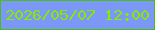 文字の大きさ：1、枠の色：4bbd13、背景の色：7c98f7、文字の色：87eb00 無料ブログパーツのブログ時計