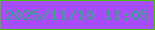 文字の大きさ：5、枠の色：4bc010、背景の色：a74df5、文字の色：34a988 無料ブログパーツのブログ時計