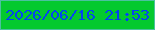 文字の大きさ：1、枠の色：4bc19f、背景の色：04c92f、文字の色：0444f1 無料ブログパーツのブログ時計