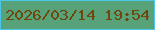 文字の大きさ：1、枠の色：4bc7ec、背景の色：57a279、文字の色：6f470c 無料ブログパーツのブログ時計
