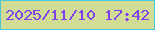 文字の大きさ：1、枠の色：4bc9dc、背景の色：d1dc94、文字の色：7f41ed 無料ブログパーツのブログ時計