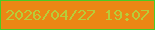 文字の大きさ：3、枠の色：4bcb26、背景の色：ec8714、文字の色：b8cd39 無料ブログパーツのブログ時計