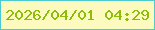 文字の大きさ：1、枠の色：4bcbcc、背景の色：fdfabf、文字の色：8bbe08 無料ブログパーツのブログ時計