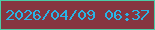 文字の大きさ：5、枠の色：4bcca6、背景の色：863540、文字の色：29b4e6 無料ブログパーツのブログ時計