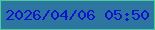 文字の大きさ：2、枠の色：4bcd99、背景の色：2d76a1、文字の色：0f13cb 無料ブログパーツのブログ時計