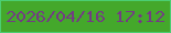 文字の大きさ：1、枠の色：4bce72、背景の色：44a82b、文字の色：733c83 無料ブログパーツのブログ時計