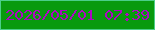 文字の大きさ：1、枠の色：4bce89、背景の色：089a0e、文字の色：ae07c2 無料ブログパーツのブログ時計