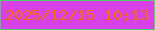 文字の大きさ：3、枠の色：4bd16c、背景の色：d841e6、文字の色：f86a0f 無料ブログパーツのブログ時計