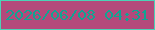 文字の大きさ：1、枠の色：4bd2b6、背景の色：b4497b、文字の色：11a492 無料ブログパーツのブログ時計