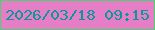 文字の大きさ：4、枠の色：4bd370、背景の色：e57ec7、文字の色：0b9697 無料ブログパーツのブログ時計