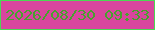 文字の大きさ：4、枠の色：4bd753、背景の色：d9459e、文字の色：47a22e 無料ブログパーツのブログ時計
