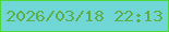 文字の大きさ：5、枠の色：4bd838、背景の色：70d7d6、文字の色：5dae46 無料ブログパーツのブログ時計