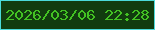 文字の大きさ：1、枠の色：4bdada、背景の色：113c0f、文字の色：43c123 無料ブログパーツのブログ時計