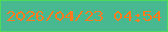 文字の大きさ：2、枠の色：4bdb59、背景の色：47b890、文字の色：fc7c1e 無料ブログパーツのブログ時計
