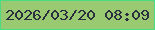文字の大きさ：1、枠の色：4bdb84、背景の色：99c970、文字の色：2a2e3f 無料ブログパーツのブログ時計