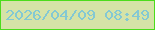 文字の大きさ：4、枠の色：4bdc1c、背景の色：d5e3a7、文字の色：83c8d3 無料ブログパーツのブログ時計