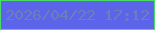 文字の大きさ：3、枠の色：4bdc66、背景の色：5c65e9、文字の色：6a7fbc 無料ブログパーツのブログ時計