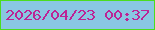 文字の大きさ：2、枠の色：4bdd1e、背景の色：89c7e2、文字の色：bc2395 無料ブログパーツのブログ時計