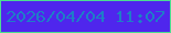 文字の大きさ：4、枠の色：4bde91、背景の色：4f26ed、文字の色：1e7ec7 無料ブログパーツのブログ時計