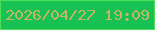 文字の大きさ：2、枠の色：4bdf57、背景の色：18c153、文字の色：c5b461 無料ブログパーツのブログ時計