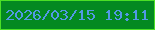 文字の大きさ：1、枠の色：4be026、背景の色：038921、文字の色：5399e4 無料ブログパーツのブログ時計