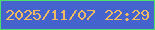 文字の大きさ：5、枠の色：4be16c、背景の色：4463cd、文字の色：f0ba64 無料ブログパーツのブログ時計