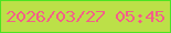 文字の大きさ：2、枠の色：4be422、背景の色：bce048、文字の色：f36088 無料ブログパーツのブログ時計