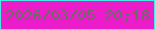 文字の大きさ：5、枠の色：4be8e7、背景の色：eb1dcb、文字の色：666e61 無料ブログパーツのブログ時計