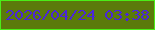 文字の大きさ：4、枠の色：4bed18、背景の色：5b7a0b、文字の色：4b26d9 無料ブログパーツのブログ時計