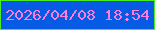 文字の大きさ：5、枠の色：4bed1e、背景の色：055be4、文字の色：fd7cde 無料ブログパーツのブログ時計