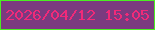文字の大きさ：3、枠の色：4bed22、背景の色：7b3a7f、文字の色：f02a79 無料ブログパーツのブログ時計